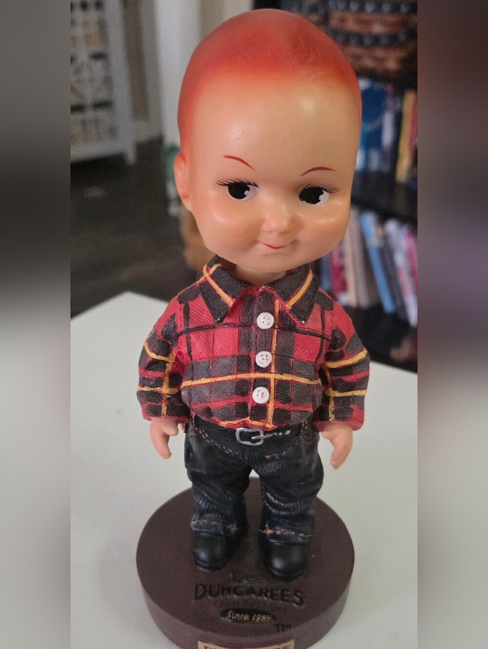 Vintage Lee Dungarees "Buddy Lee" 8" Resin Bobblehead Figure (circa 1998/1999)
